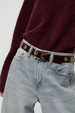 No.6 Store La Grande Keller Crispy Belt in Crispy Cerise Noire