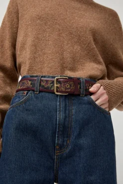 No.6 Store La Hydra Chic Belt in Kanin and Bordeaux