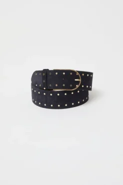 No.6 Store La Smala Velours Belt in Bleu Universe