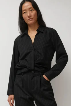 No.6 Store Lana Top in Midnight Pinstripe
