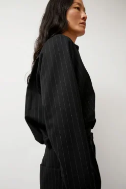 No.6 Store Lana Top in Midnight Pinstripe