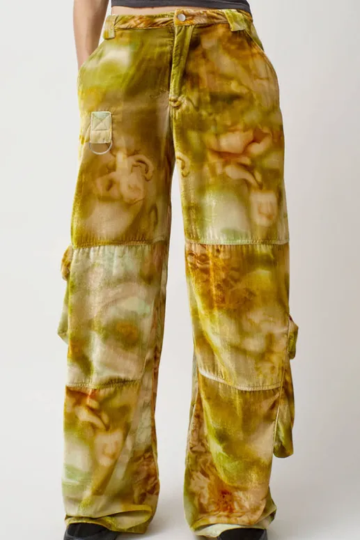No.6 Store Lawn Cargo Pant in Sage Molten Floral