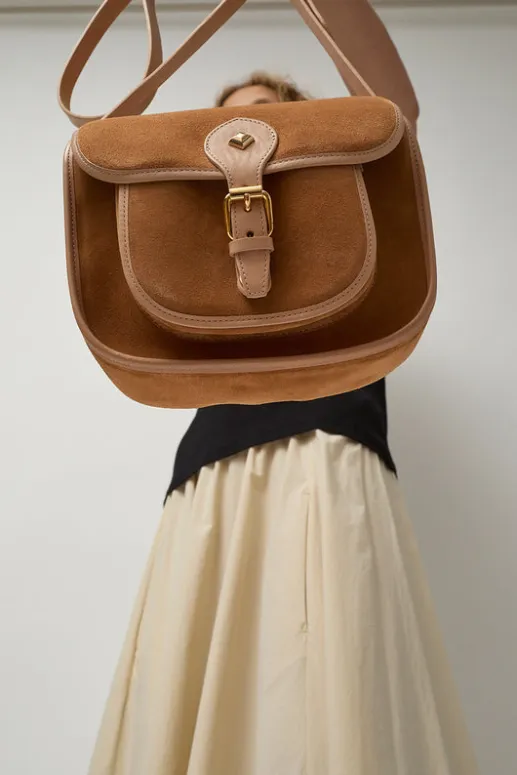 No.6 Store Le Flavin Velours Bag in Crepi and Caramel
