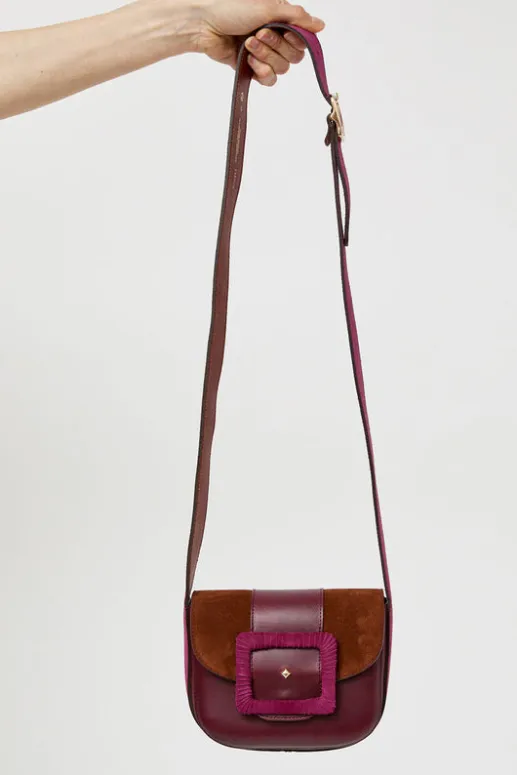 No.6 Store Le June Bi-Mat Bag in Bordeaux and Choco Camp and Cardinal