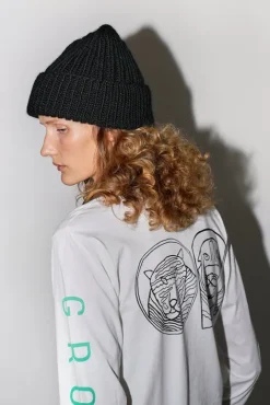 No.6 Store Lennon Fold Up Beanie in Black