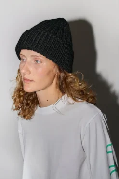 No.6 Store Lennon Fold Up Beanie in Black