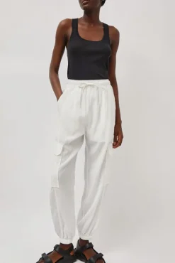 No.6 Store Lightweight Cargo Pants in White