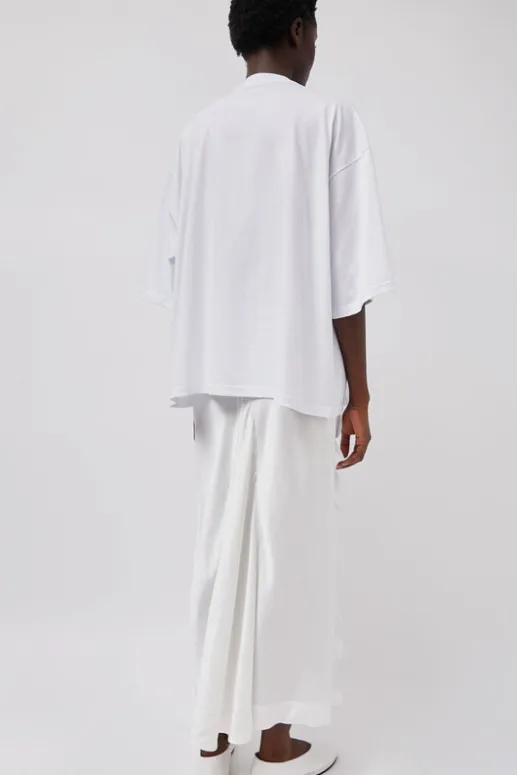 No.6 Store Long Sequin Skirt in White