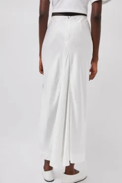 No.6 Store Long Sequin Skirt in White