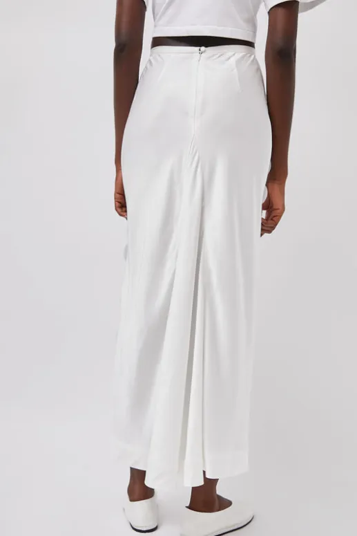 No.6 Store Long Sequin Skirt in White