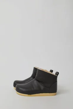 No.6 Store Low Shearling Clog Boot on Flat Bendable Base in Java