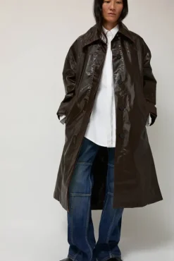 No.6 Store Manso Mackintosh Coat in Brown