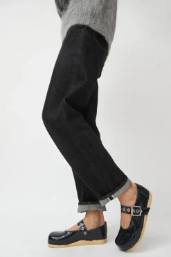 No.6 Store Maryjane Clog on Flat Bendable Base in Navy Patent