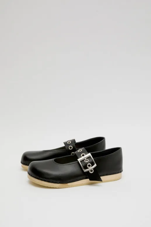 No.6 Store Maryjane Clog on Flat Bendable Base in Jet