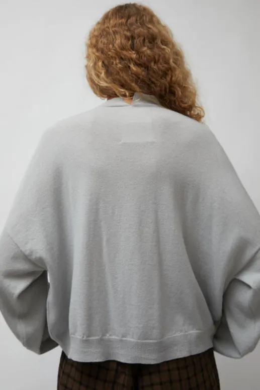 No.6 Store Merino Wool Cardigan in Pearl Grey