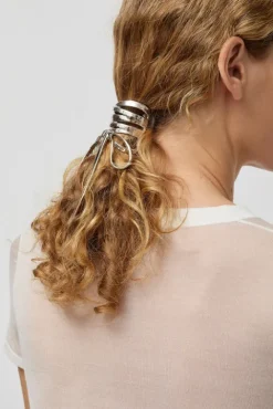 No.6 Store Metal Bow Clip in Silver