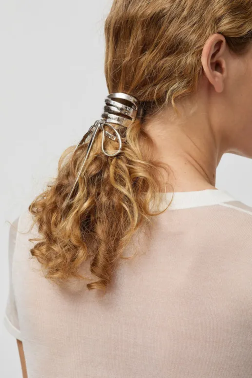 No.6 Store Metal Bow Clip in Silver