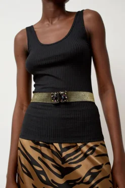 No.6 Store Micro Crystals Belt in Black