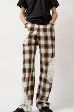 No.6 Store Mikaela Jean in Light Brown Plaid