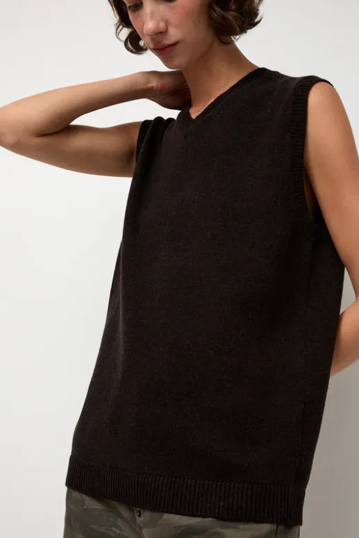 No.6 Store Milano Vest in Ebony