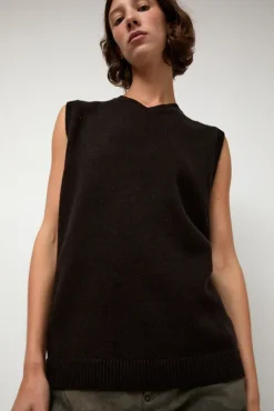 No.6 Store Milano Vest in Ebony