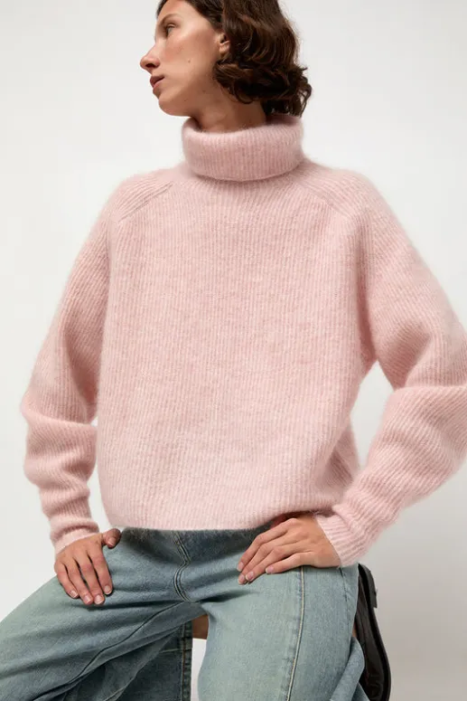 No.6 Store Mohair High Neck in Blush