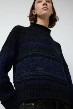 No.6 Store Nadia Sweater in Black and Blue