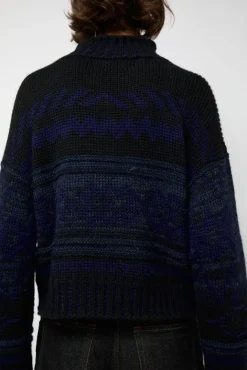 No.6 Store Nadia Sweater in Black and Blue