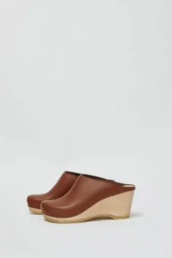 No.6 Store New School Clog on Wedge in British Tan