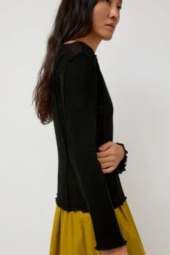 No.6 Store Omato Wool Long Sleeve in Black