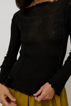 No.6 Store Omato Wool Long Sleeve in Black