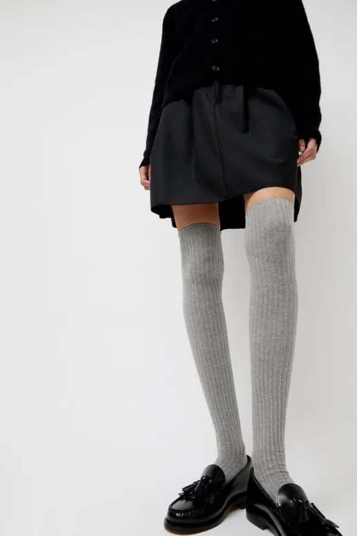 No.6 Store Overknee Socks in Grey Melange
