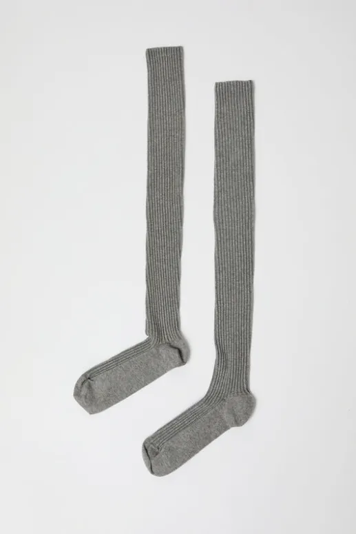 No.6 Store Overknee Socks in Grey Melange