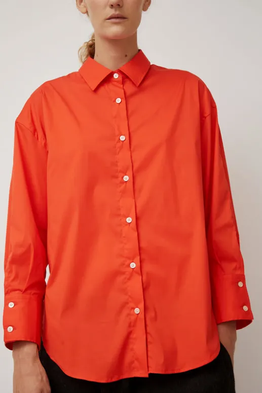 No.6 Store Oversize Cotton Shirt in Coral