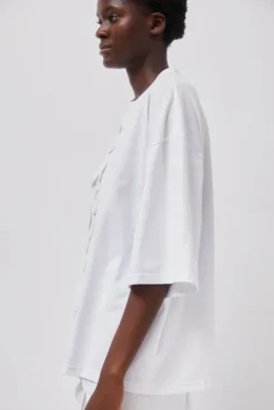 No.6 Store Oversized T-Shirt with Sequins in White