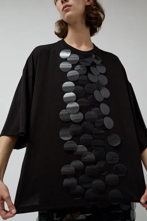 No.6 Store Oversized T-Shirt with Sequins in Black