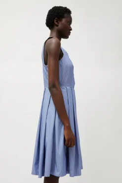 No.6 Store Party Dress in Wedgewood and White Stripe