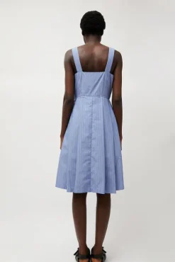 No.6 Store Party Dress in Wedgewood and White Stripe