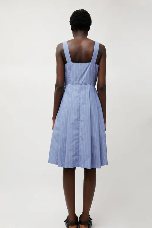 No.6 Store Party Dress in Wedgewood and White Stripe
