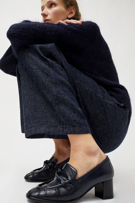 No.6 Store Philippe Heeled Loafer in Navy