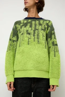 No.6 Store Pile Jacquard Sweater in Wasabi