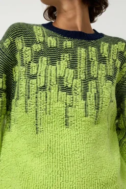 No.6 Store Pile Jacquard Sweater in Wasabi