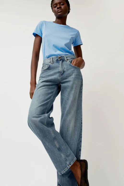 No.6 Store Pitched Baggy Jean in Americana Blue
