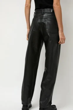 No.6 Store Pitched Baggy Jeans in Black Blue