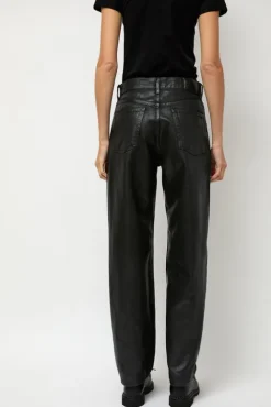No.6 Store Pitched Baggy Jeans in Black Blue