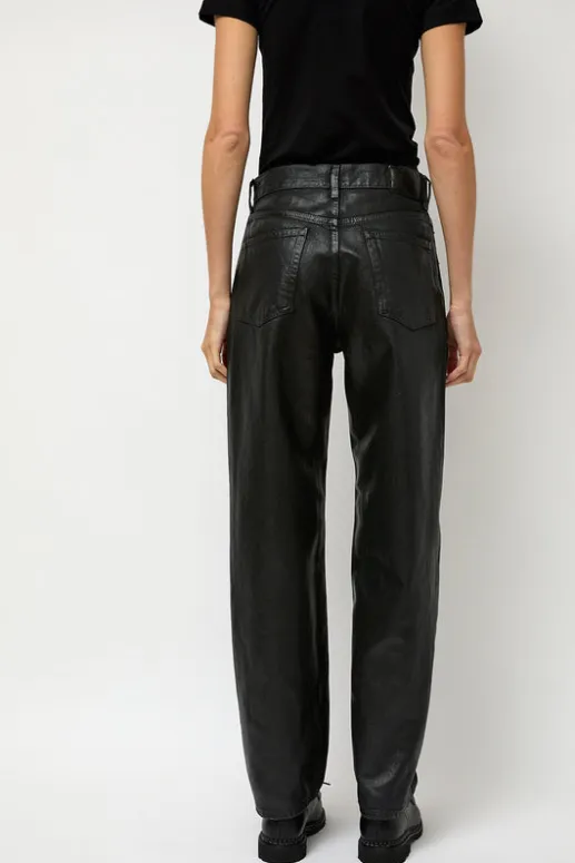 No.6 Store Pitched Baggy Jeans in Black Blue