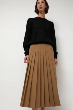 No.6 Store Pleated Wrap Skirt in Khaki