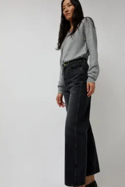 No.6 Store Plein High Rise Straight Jean in Stil Black