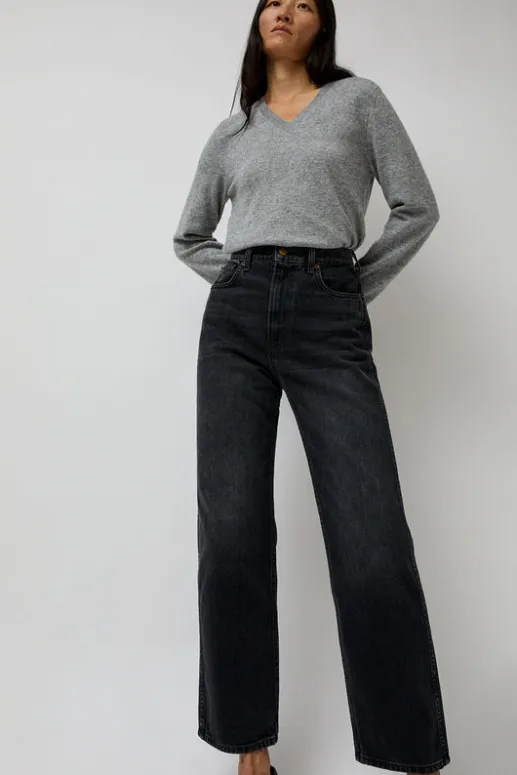 No.6 Store Plein High Rise Straight Jean in Stil Black