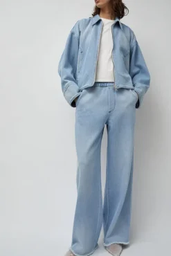 No.6 Store Polly Elastic Waist Jean in Light Blue